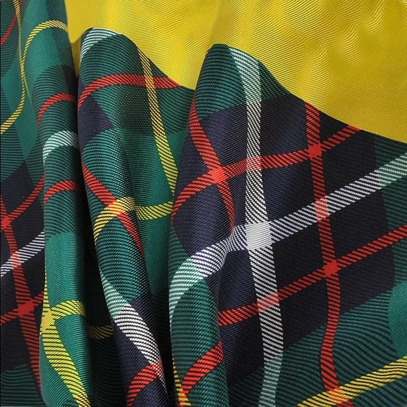 Burberry silk bandana scarf vintage check triangle - Picture 5 of 8